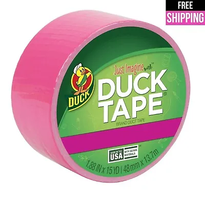 Duck Brand 1.88 In. X 15 Yd. Neon Pink Colored Duct Tape • $6.33