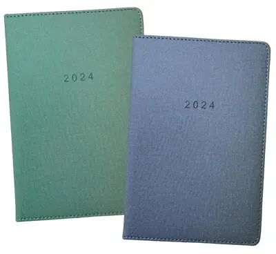2024 A5 Day A Page Luxury Vegan Friendly Organiser Soft Cover Diary Office Desk • £6.99