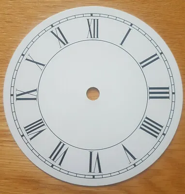 £11.95 • Buy NEW - 5.5 Inch Clock Dial Face - White Finish 138mm - Roman Numerals - DL171