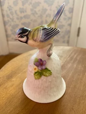 Collectable Maruri Masterpiece Bone China Porcelain Bird On Bell FigureBlue Tit • $13.68