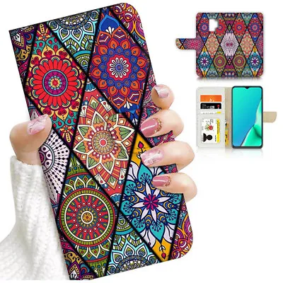 ( For Samsung S9 ) Wallet Flip Case Cover PB24249 Mandala Abstract • $12.99