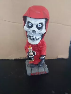 2002 Neca Bobblehead Misfits Cyclopian Music Inc. Skull W/Red Cape Skeleton No B • $20