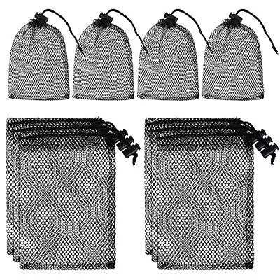 10PCS Small Mesh Bags Drawstring Black Mesh Drawstring Bag Mini Nylon Net Bag... • $16.94