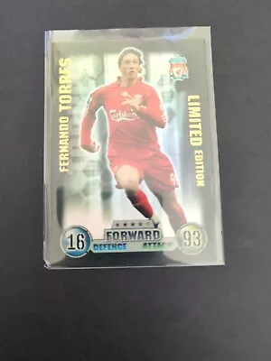 Match Attax 2007/08 Limited Edition Torres Liverpool • £5