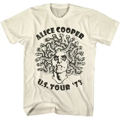 Alice Cooper Men's T-shirt Medusa USA Tour 1973 Cover Natural Shirt S-4XL Zc2318 • $21.84