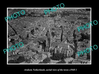 $9 • Buy OLD 8x6 HISTORIC PHOTO ARNHEM NETHERLANDS HOLLAND TOWN AERIAL VIEW C1940 2