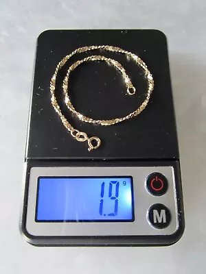 Beautiful Vintage Estate Fully Hallmarked 14k Solid Gold Chain Bracelet • $99