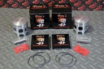 2 X Vito's Performance Banshee Pistons + Rings 68.00 Cast BIG BORE 13 Degree • $95.99