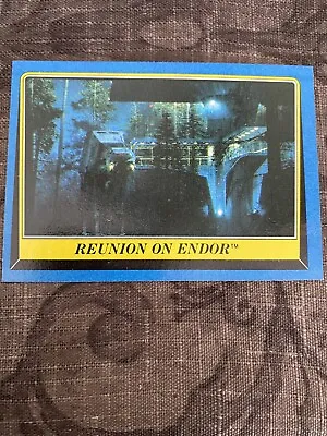 1983 Return Of The Jedi #159 REUNION ON ENDOR -Gum Stain On Back Of Card • $3