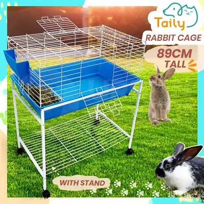 Taily Rabbit Cage Foldable Bunny Hutch Pet Cages Hamster Guinea Pig Enclosure • $79.99