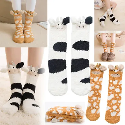 £4.62 • Buy 3D Animal Ladies Winter Warm Soft Fluffy Bed Sock Lounge Slipper Floor Sock