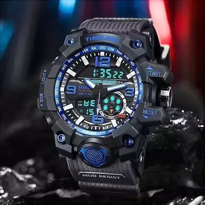 SMAEL Mens WaterPROOF Watch Sports Military Analog Quartz Digital Wrist Watches • £12.99