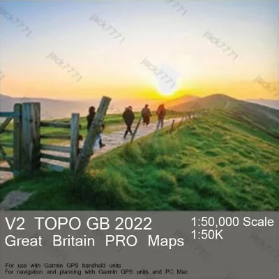 NEW  TOPO  2022 GB Great Britain PRO Map SD Card For Garmin Gps Units Full UK • £33.99