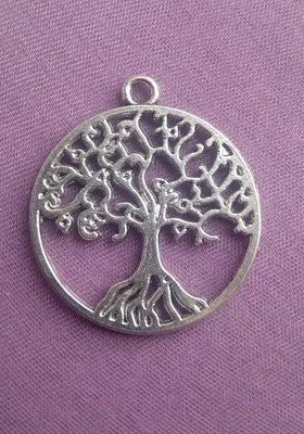 £1.59 • Buy 10 X Large TREE OF LIFE Charms Pendant Double Sided - Pierced Design 28mm X 25mm