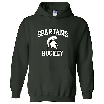 Michigan State Spartans Arch Logo Hockey Team Color University Hoodie - Forest • $49.99