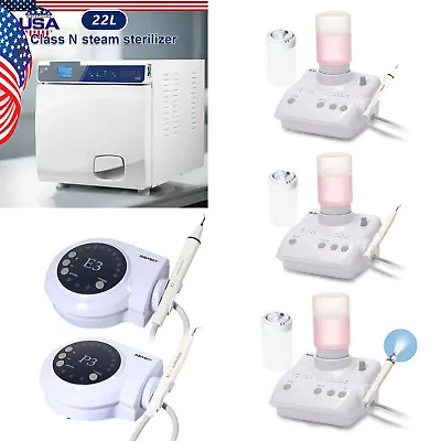 22L Dental Medical Autoclave Sterilizer Vacuum Steam / Ultrasonic Piezo Scaler • $435.10