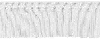 Chainette Fringe Trim Style# CF02 Color# A1 - Pure White [Sold By The Yard] • £1.97