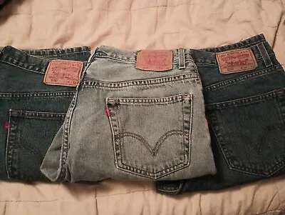 Levis 505 Classic Fit 34x32 Lot Of Three • $65