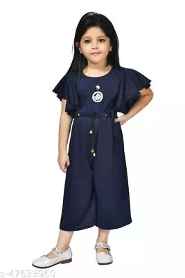 Kids/Girls Polycotton  Pack Of 1 Jumpsuits Romper  Partywear Pants Trousers • $32