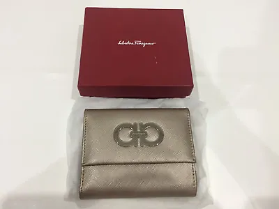 Salvatore Ferragamo Small French Flap Ladies Wallet (Light Bronze) • $220