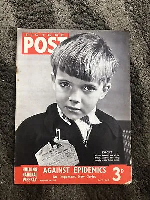 £14.45 • Buy Picture Post November 16 1940 Evacuation Boy Evacuee Einstein WW2 War Petain 40s