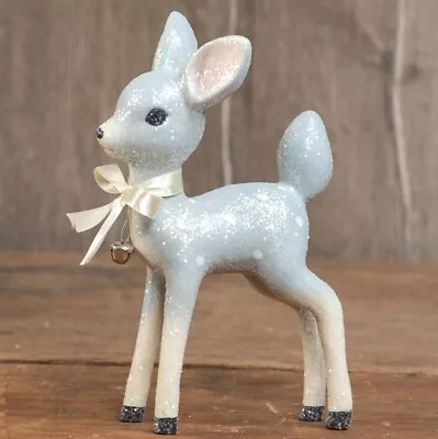 $37.10 • Buy Ragon House Retro Blue Christmas Deer Glittered Paper Mache 9.75  Tall Figure