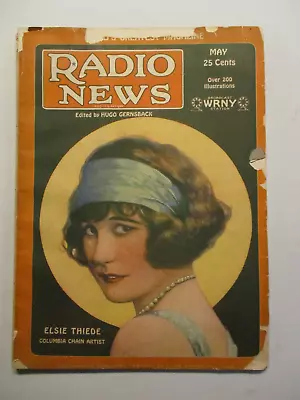 Radio News Magazine May 1928 Elsie Thiede Colunbi Chain Artist Rare Vintage Ads • $16.95