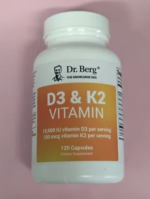 $29.95 • Buy Dr. Berg's D3 & K2 Vitamin - 120 Capsules - Exp 9/2024