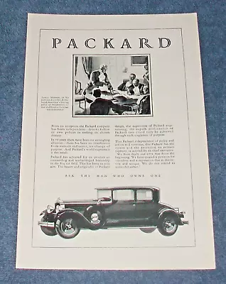 1929 Packard Eight 633 Opera Coupe Vintage Ad  Ask The Man Who Owns One  • $10.99