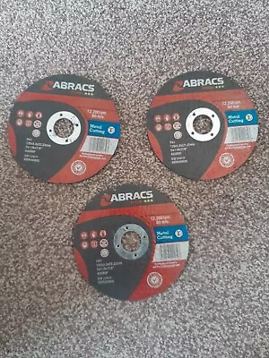 3NO. 230mm METAL CUTTING DISC ABRACS PROFLEX 230mm X 3.0mm X 22mm. • £20