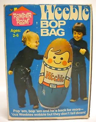 Rare Vintage 1976 Romper Room Weeble Bop Bag Hasbro 70s W/ Box FREE SHIPPING • $49.99