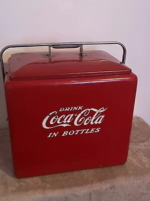 🧩Vintage 1950’s Metal Cavalier Coca-Cola Cooler • $280