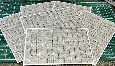 1/43 Garage Diorama  Small Weathered Slab Floor  6 X A5 Sheets • £10