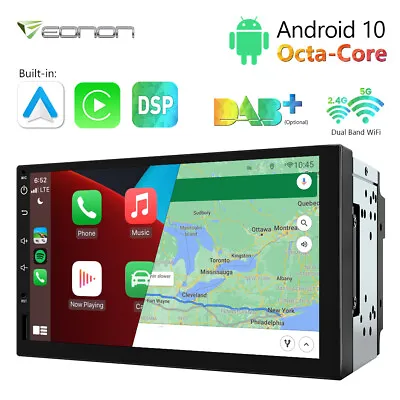 2023 GPS WiFi Double 2Din 7  Smart Android 10 Car Stereo Radio Bluetooth DVR DSP • $161.84