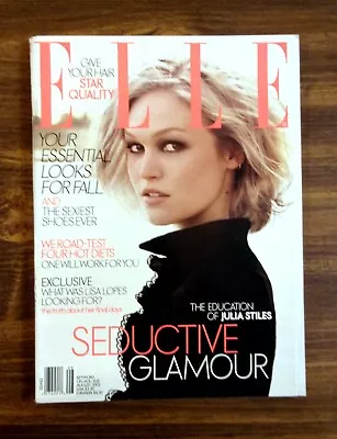 ELLE Magazine August 2012 #204 JULIA STILES Lisa Lopes Seductive Glamour & More! • $16.80