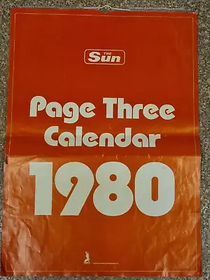 Vintage The Sun Newspaper Page 3 Glamour Girl Models Large A2 Calendar 1980 • £24.90