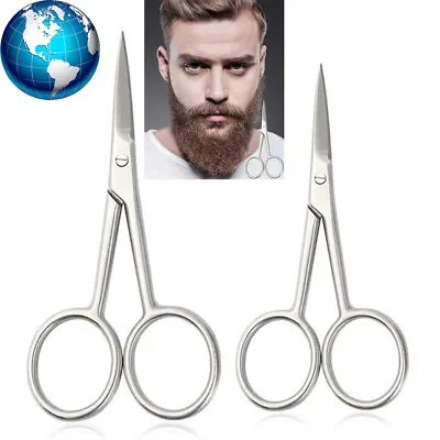 £2.99 • Buy Mustache And Beard Scissors Nose Ear Eyebrow Hair Trimming  Baby Hair Trim 4.5 