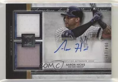 2020 Topps Museum Collection Signature Swatch Dual Relics /299 Aaron Hicks Auto • $9.74