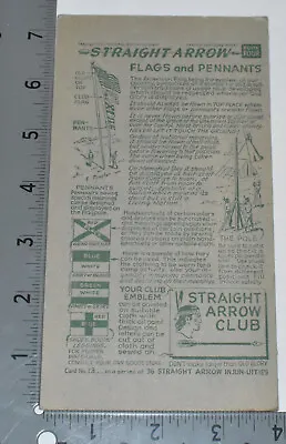Vintage 1952 Nabisco Shredded Wheat Straight Arrow Book 4 Card 13 Flags Pennants • $14.95