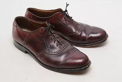 VTG Alden 992 Mens Saddle Shoes 7.5 B/D Burgundy Calfskin Barrie Last USA  • $89.99