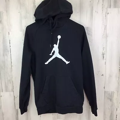 NIKE Men's AIR JORDAN Jumpman Classic Fleece Hoodie BLACK Small • $22