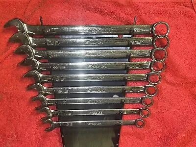 Snap-On Tools USA OEX710 SAE 9pc Chrome Combination Wrench Set - 12 Point 2C • $225