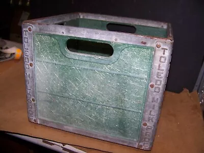 60s' Erie Crate Metal Fiberglass Rare Vintage  Milk Crate Toledo Milk Products • $39