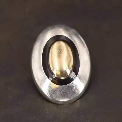 VTG Sterling Silver & 18K Gold - BAYANIHAN Enamel Oval Necklace Pendant - 8.5g • $2.99