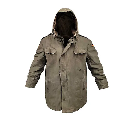 German Parka Original Army Surplus Military Winter Warm Fleece Hooded Coat Olive • $79.24