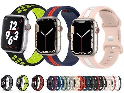 For Apple IWatch Band Series 9 8 7 SE 6 5 4 2 38/42/44/45mm Loop Silicone Strap • $6.25