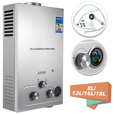 Portable Gas Hot Water Heater 8/12/16/18L Tankless Instant Boiler • £118.50