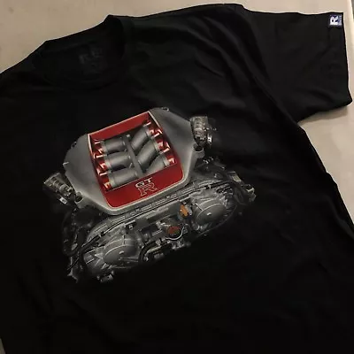 NISSAN GTR SKYLINE R35 Motor Engine Swap Badge Turbo T SHIRT • $18.99