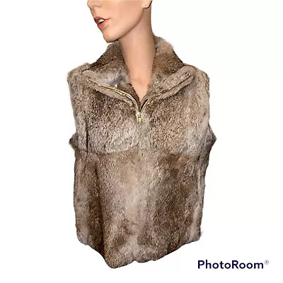 Valerie Stevens 100% Genuine Rabbit Fur Fully Lined Vest Sz S/M • $37.50