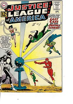 $199.99 • Buy Justice League Of America 12 1st Dr Light & Origin VG/F 1962 Glossy 